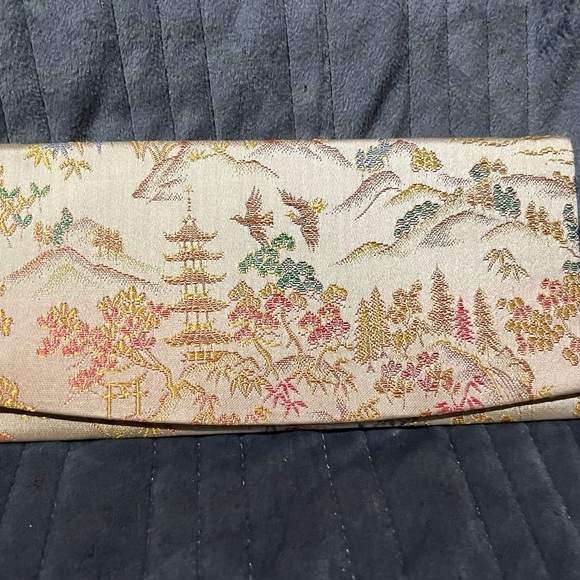 Handbags - Vintage Japanese Silk Brocade Clutch Bag,